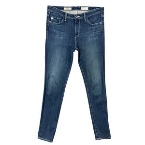AG Adriano Goldschmied Jean 27R Blue Denim The Prima Mid Rise Cigarette Stretch